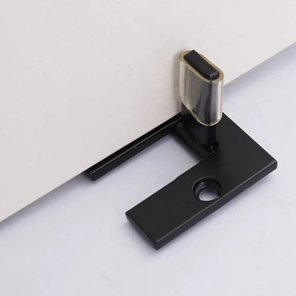 SearchFindOrder color 2 Stainless Steel Stealth Guard Robust Door Stopper, Suction & Wall Protection System