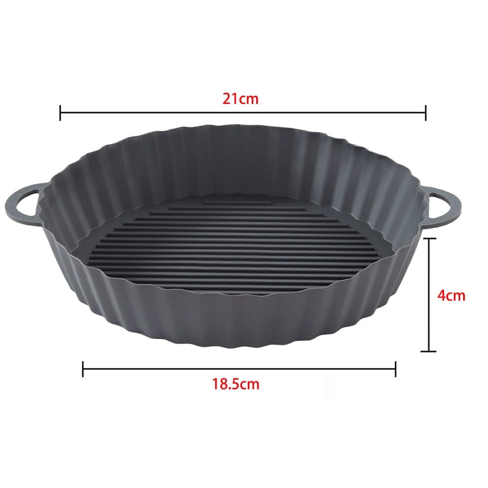 SearchFindOrder Style C Grey Air Fryer Silicone Baking Tray Liner