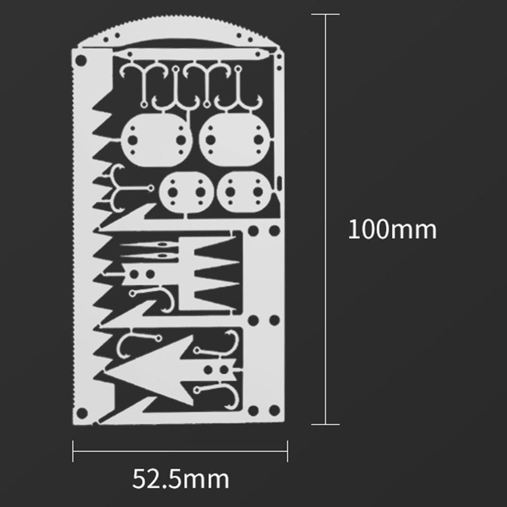 SearchFindOrder Style C / China Wilderness Pro Card Versatile Outdoor EDC Survival Fishing Hook Card, Compact Multitool for Camping, Hiking, Fishing, and Hunting Adventures