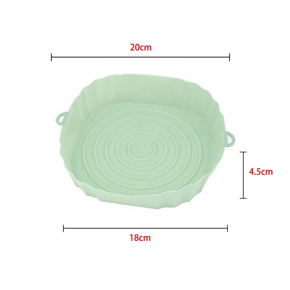 SearchFindOrder Style D Green Air Fryer Silicone Baking Tray Liner