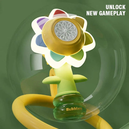 Sunflower Shaped Portable Electric Bubble Maker Toy