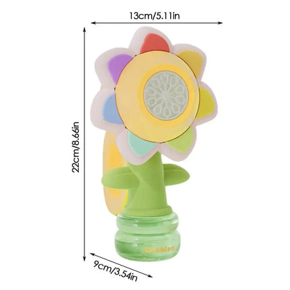 Sunflower Shaped Portable Electric Bubble Maker Toy