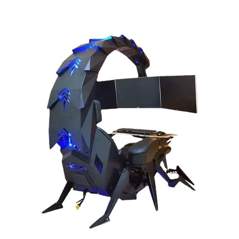 SearchFindOrder Black Zero Gravity Ergonomic Scorpion Super Gaming Cockpit Chair with 1-3 Monitors Support