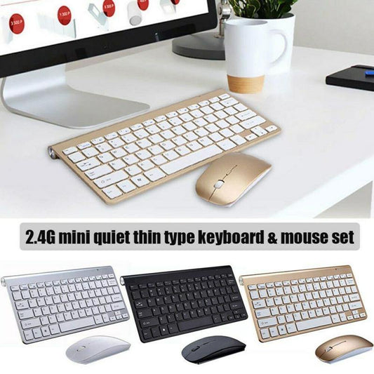 SearchFindOrder Large DPI Led Mouse Pad Thin Mini Wireless Keyboard And Optical Mouse Combo Set