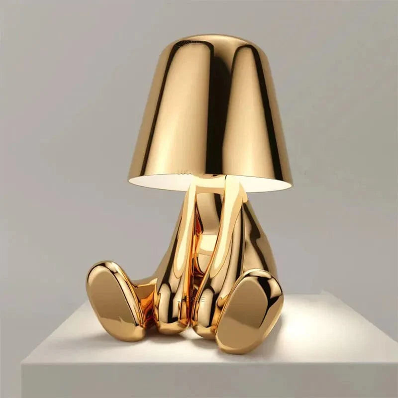 Resin LED Table Lamp Cartoon Thinker Design