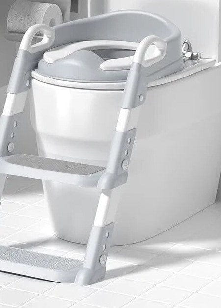 Toilet Potty Training Seat with Step Stool Ladder, For Kids, Boys, Girls, Toddlers, Comfortable Safe Potty Seat with Anti-Slip Pads Ladder