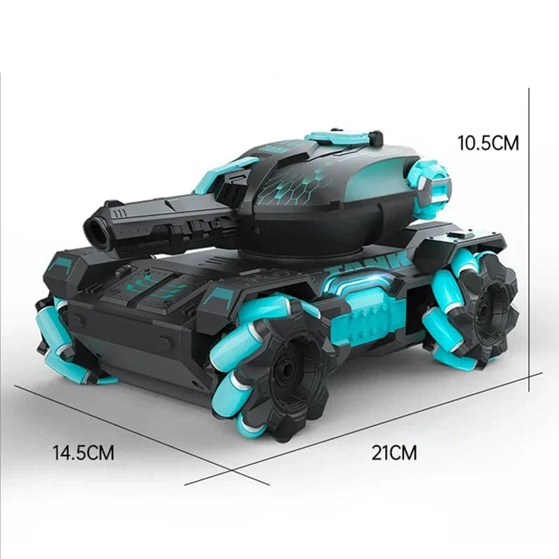 SearchFindOrder Cyan-Dual RC Toy Tank with Gesture and Remote Control