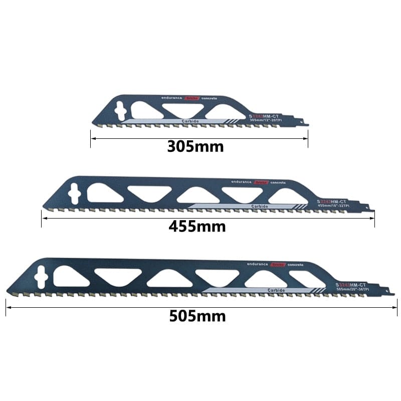 Tungsten Carbide Alloy Reciprocating Saw Blade for Bricks and Concrete