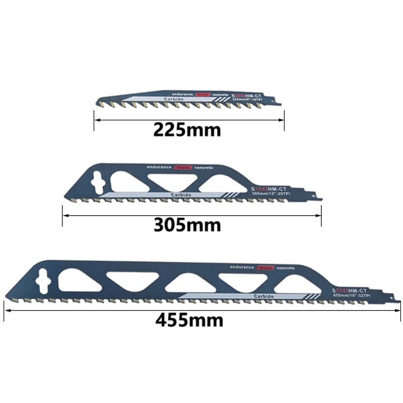 Tungsten Carbide Alloy Reciprocating Saw Blade for Bricks and Concrete