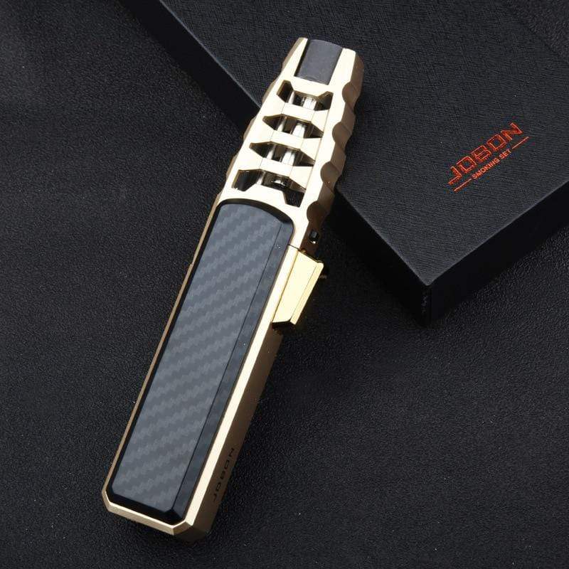 SearchFindOrder Light Brown with Gold Turbo Jet Torch Lighter