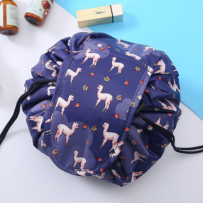 SearchFindOrder D Navy Blue / 23x17cm Drawstring Cosmetic Travel Storage Makeup Bag