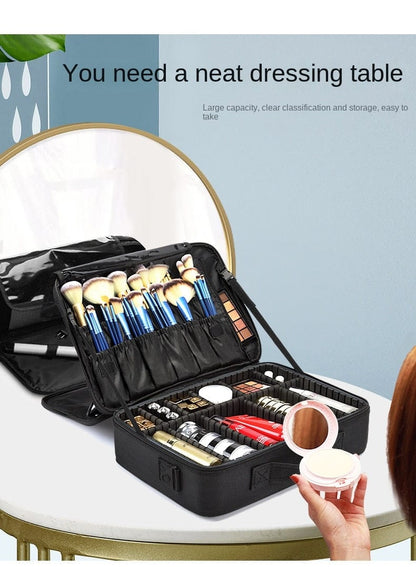 Ultimate Glam Travel Companion: Deluxe Cosmetic Voyage Organizer