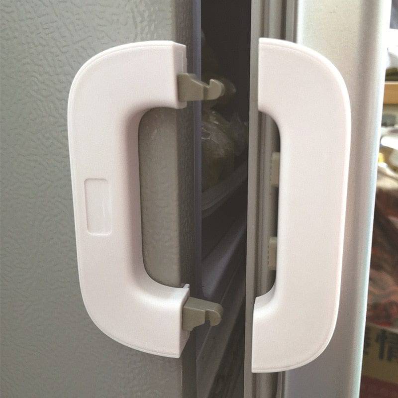 SearchFindOrder White Ultimate Household Safety Lock for Cabinets, Freezers, and Fridges