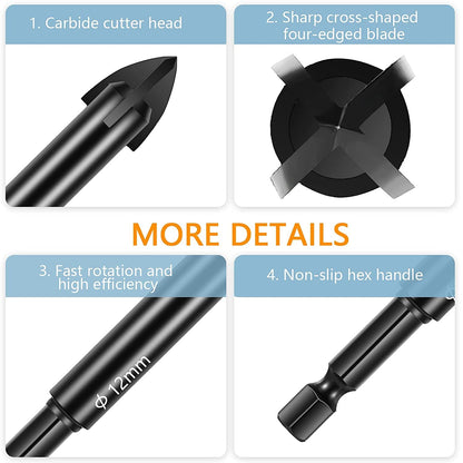 Tungsten Carbide Hex Shank Drill Bits Set