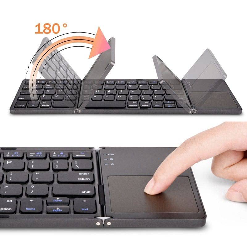 SearchFindOrder China / B033-Black Universal Mini Foldable Wireless Keyboard with Touchpad