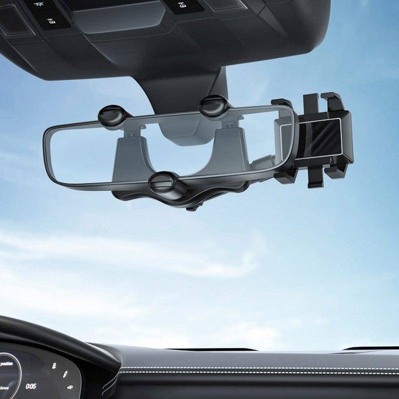 360° Rotatable and Retractable Rearview Mirror Car Phone Holder, Universal Phone and GPS Mount Holder - Smart Shop (Online Store for wise shoppers) 