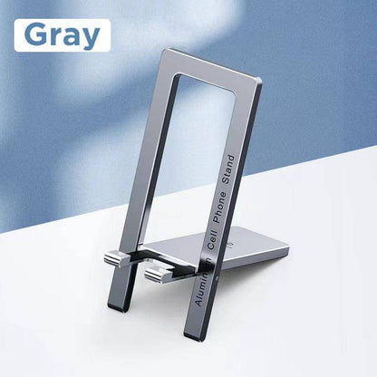 SearchFindOrder Gray Ultra Slim Portable Light Weight Aluminum Foldable Mobile Phone Stand