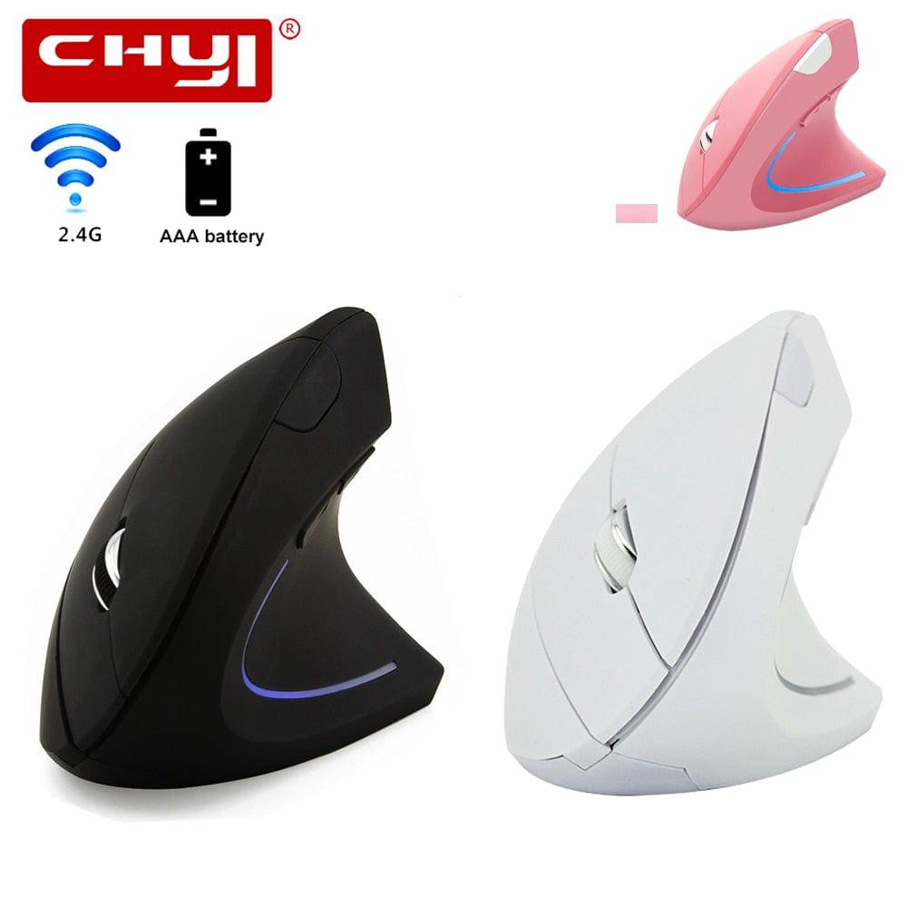 SearchFindOrder Pink Right Hand USB Ergonomic Vertical 2.4G Wireless Optical Computer Gaming Mouse