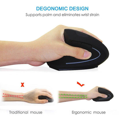 Ergonomic Vertical Wireless Mouse - Smart Shop (Online Store for wise shoppers) 