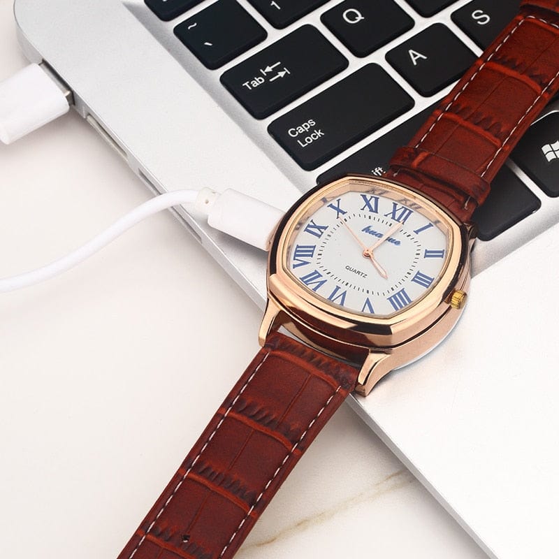 Designer USB Rechargeable Lighter Watch