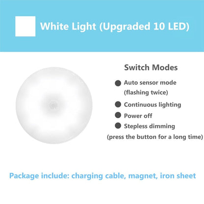 Motion Sensor USB Rechargeable Dimmable LED Night Light