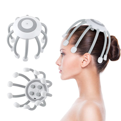 Octopus Hands-Free Head & Scalp Massager with 4 Vibration Modes