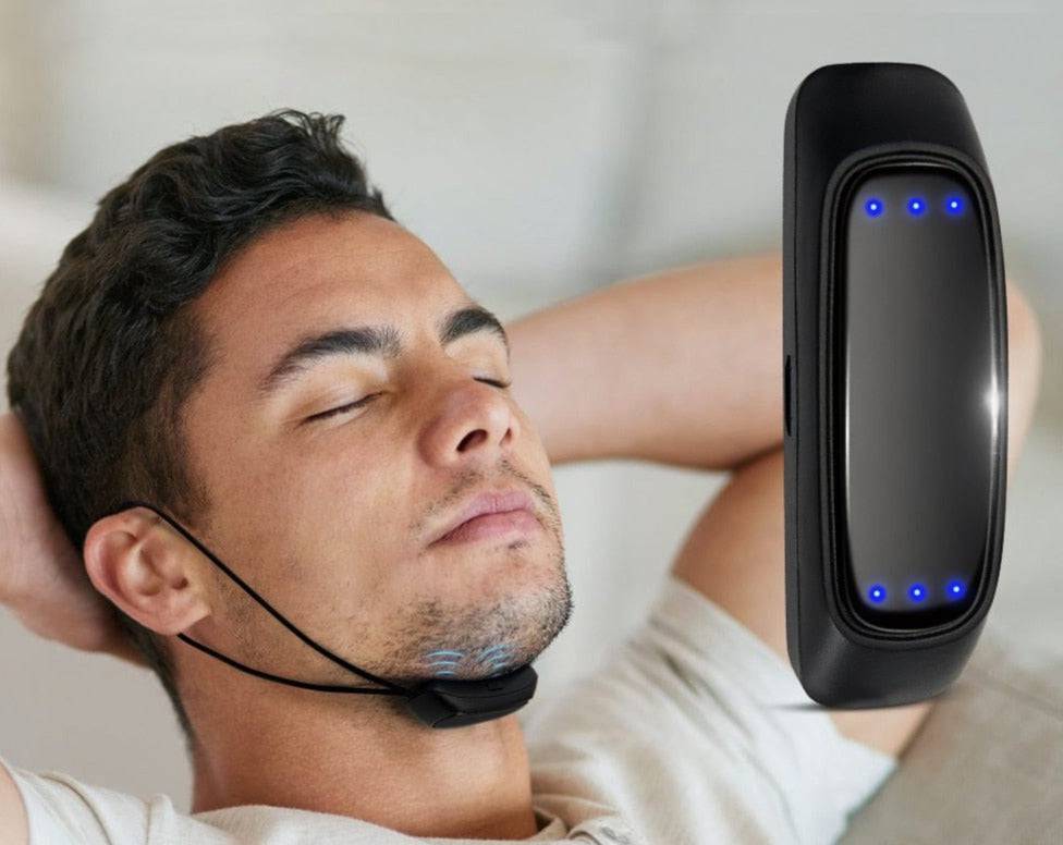 SearchFindOrder USB Smart Anti-Snoring Device with EMS Pulse for Comfortable, Snore-Free Sleep & Apnea Relief