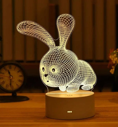 SearchFindOrder USB Warm White / la gou 3D Acrylic LED Lamp with Romantic Love Design for Home