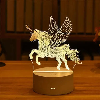 SearchFindOrder USB Warm White / HV  Girl Boy 3D Acrylic LED Lamp with Romantic Love Design for Home