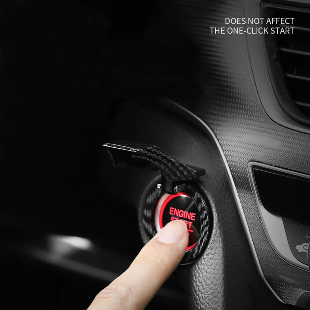 SearchFindOrder black Vehicle Start-Stop Button Decorative Cover – Elevate Your Car Interior with Style