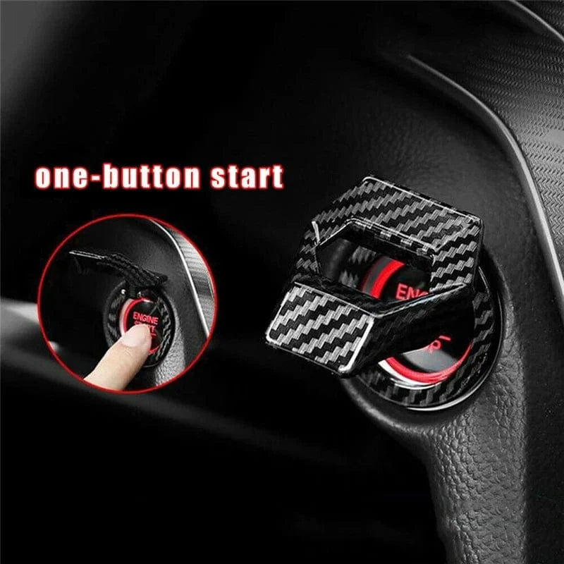 SearchFindOrder red Vehicle Start-Stop Button Decorative Cover – Elevate Your Car Interior with Style