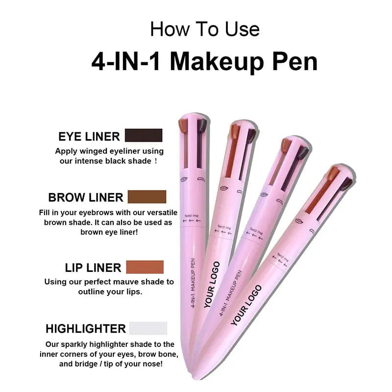 SearchFindOrder 4 in 1 Green Pen Versa Glam 4-in-1 Precision Beauty Pen Waterproof Brow Sculptor, Longwear Eyeliner, and Lipliner for Effortless All-Day Glam