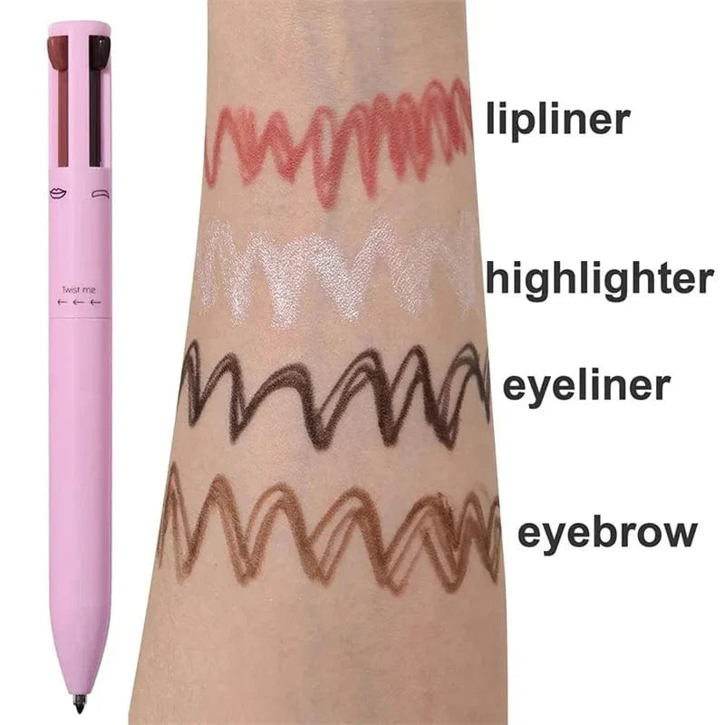 SearchFindOrder 4 in 1 Pink Pen-03 Versa Glam 4-in-1 Precision Beauty Pen Waterproof Brow Sculptor, Longwear Eyeliner, and Lipliner for Effortless All-Day Glam