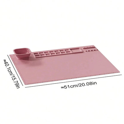 SearchFindOrder 1pcs Pink Washable Silicone Craft Painting Mat