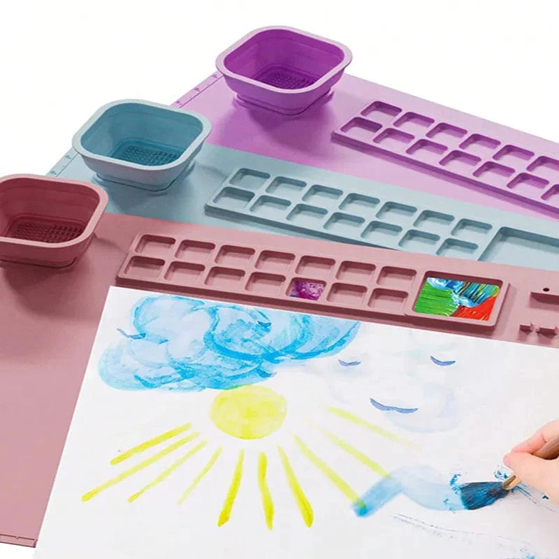 SearchFindOrder 1pcs Purple Washable Silicone Craft Painting Mat