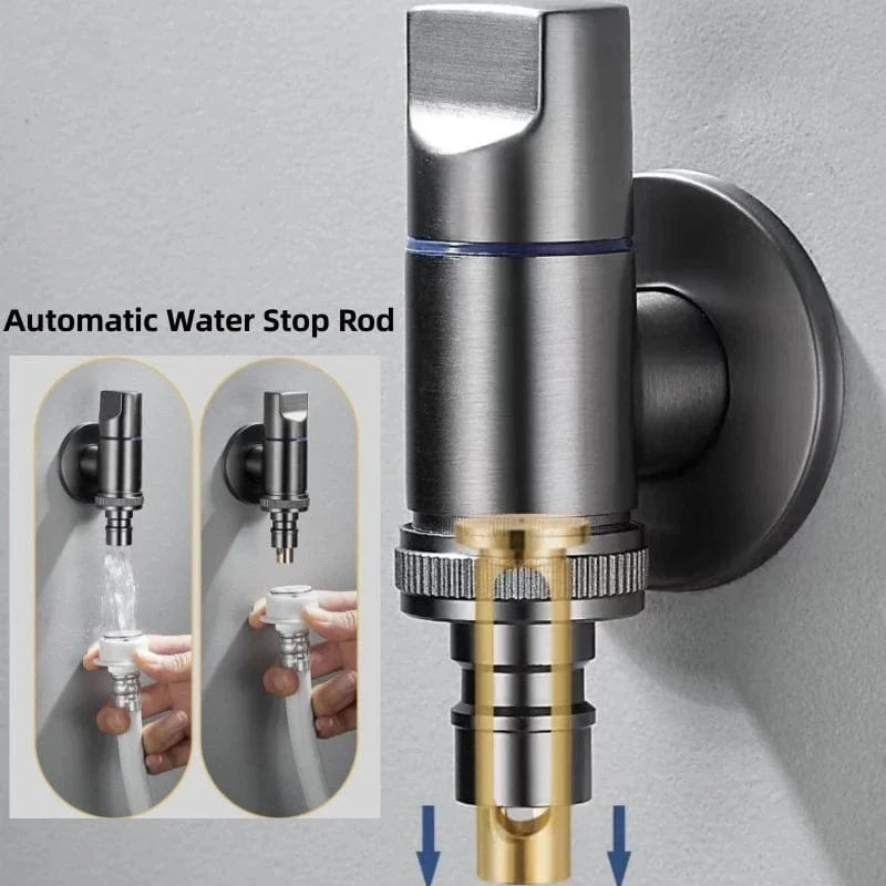 SearchFindOrder Chrome Plated Washing Machine Three-way Faucet Valve