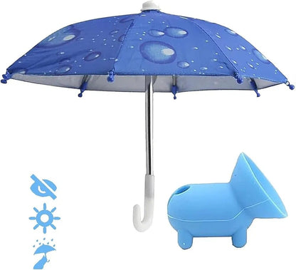 Phone Shade Umbrella Suction Cup Stand – Umbrella for Phone with Universal Adjustable Cute Piggy Phone Holder, Phone Umbrella for Sun, Outdoor Phone Sun Blocker, Phone Shade Cover