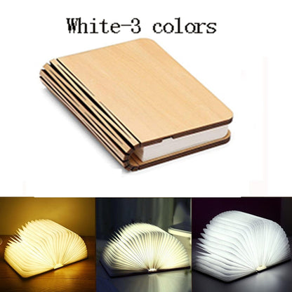 SearchFindOrder White-5 colors / S-10x8x2cm / China Enchant Fold 3D LED Rechargeable Book Lamp