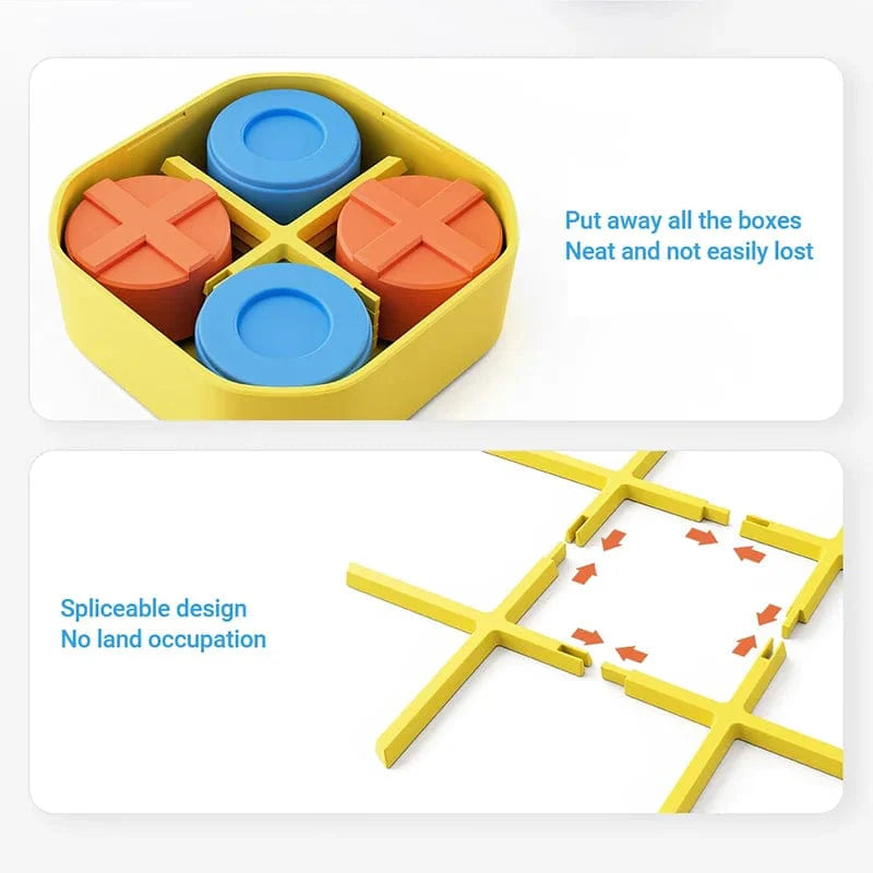 Interactive 3-in-1 Electronic Tic Tac Toe Game with Real Pieces for a Fun Challenge