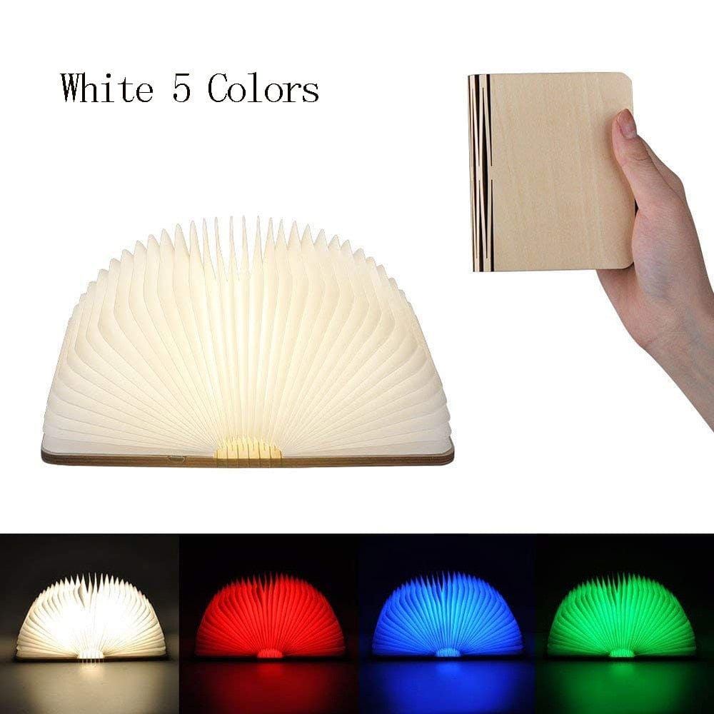 SearchFindOrder Brown-3 colors / S-10x8x2cm / China Enchant Fold 3D LED Rechargeable Book Lamp