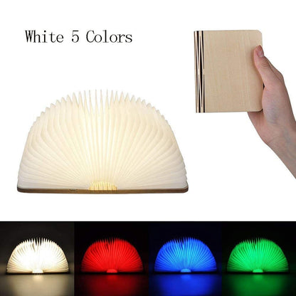 SearchFindOrder Brown-3 colors / S-10x8x2cm / China Enchant Fold 3D LED Rechargeable Book Lamp