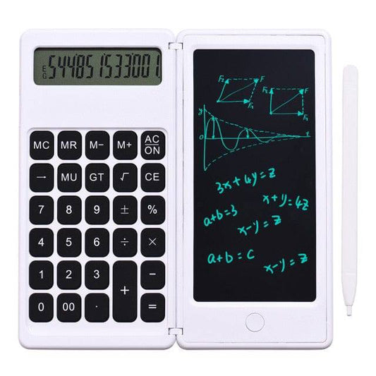 SearchFindOrder Black 6 inch Portable and Folding Calculator with Writing Tablet