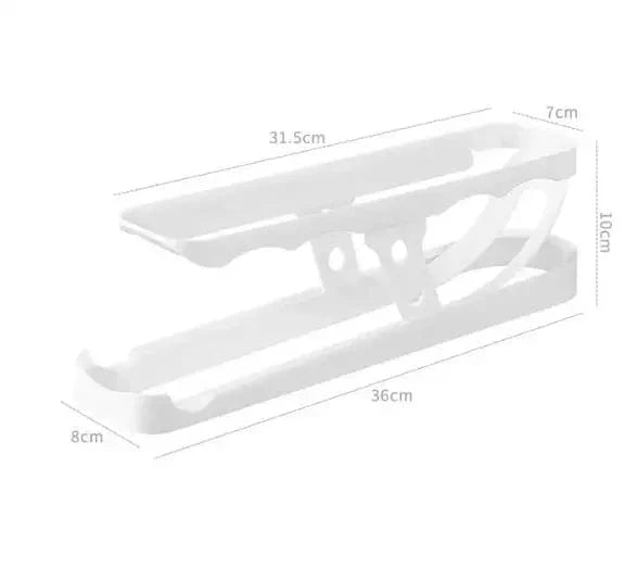 Automatic Rolling Egg Dispenser and Organizer, Space-Saving Storage Solution for Refrigerator