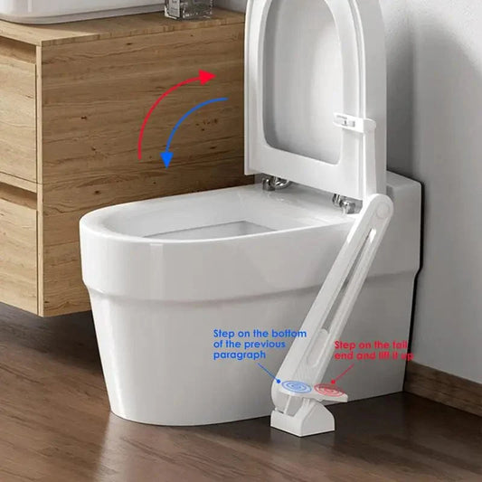 SearchFindOrder CHINA / WHITE Foot Pedal Touch Free Toilet Lid Lifter