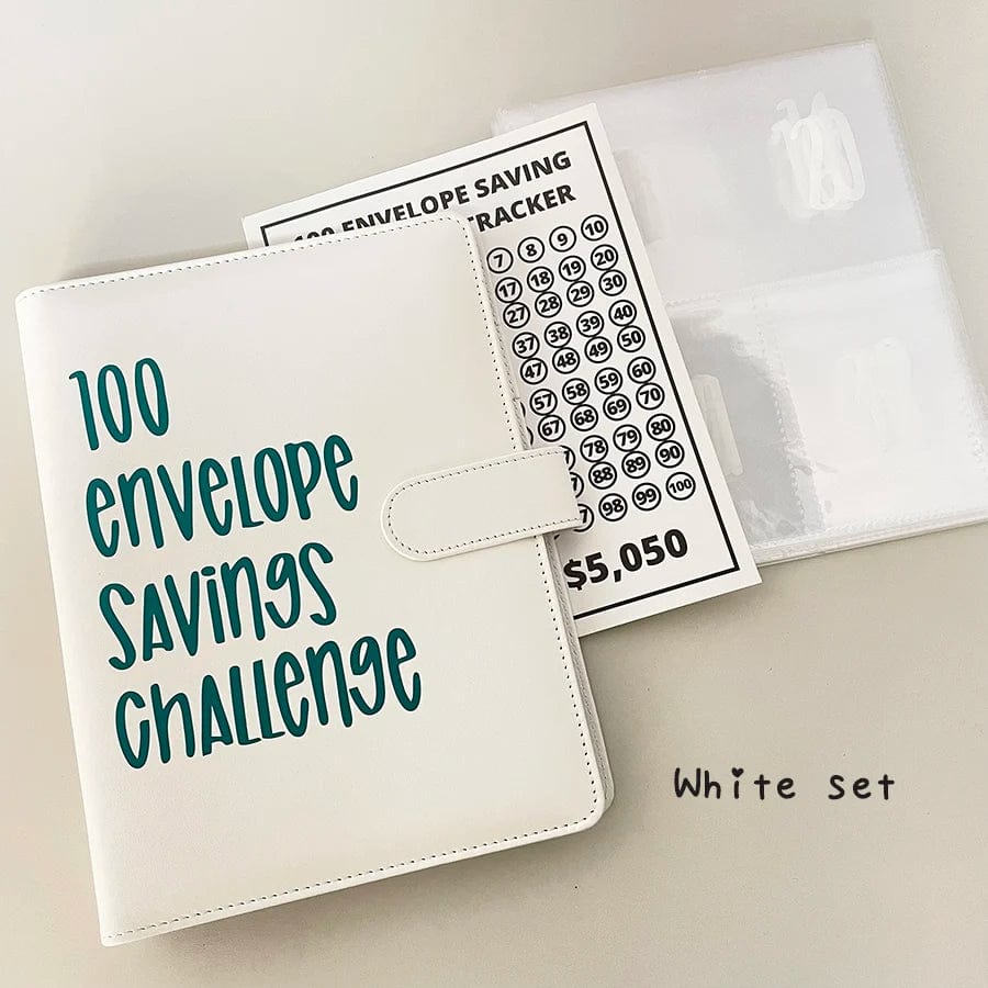 100 Envelope Savings Challenge Book Set with Binder