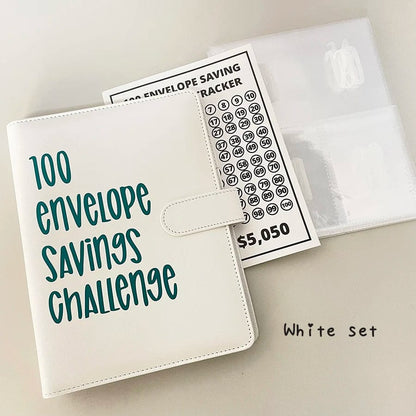 100 Envelope Savings Challenge Book Set with Binder