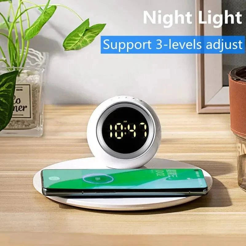 Illuminate Charge Pro 15W Wireless Charging Dock with Alarm Clock, LED Desk Lamp and Night Light for iPhone, Samsung, Xiaomi - Smart Shop (Online Store for wise shoppers) 