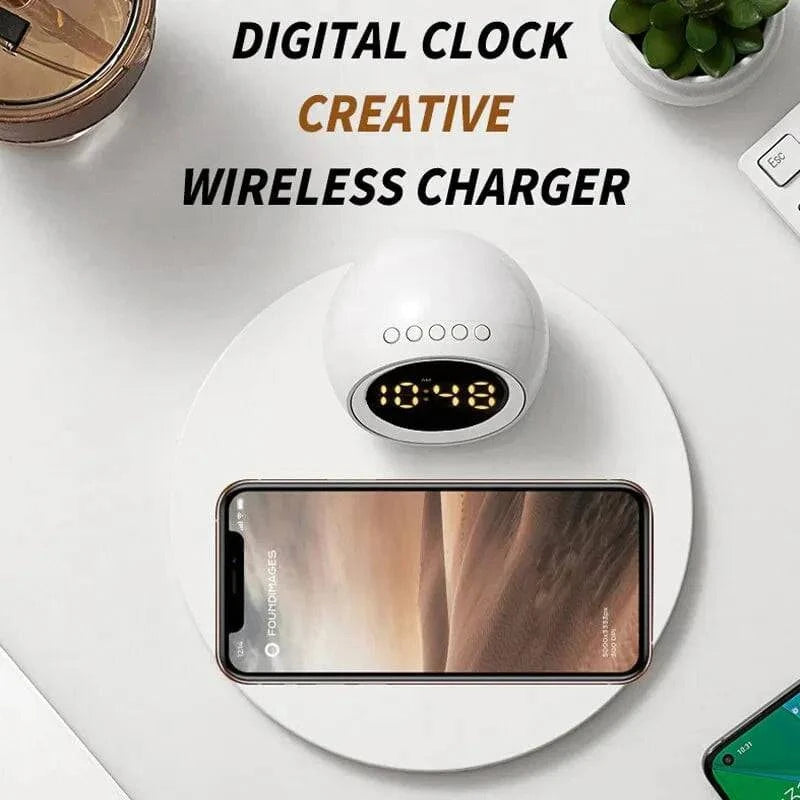 Illuminate Charge Pro 15W Wireless Charging Dock with Alarm Clock, LED Desk Lamp and Night Light for iPhone, Samsung, Xiaomi - Smart Shop (Online Store for wise shoppers) 