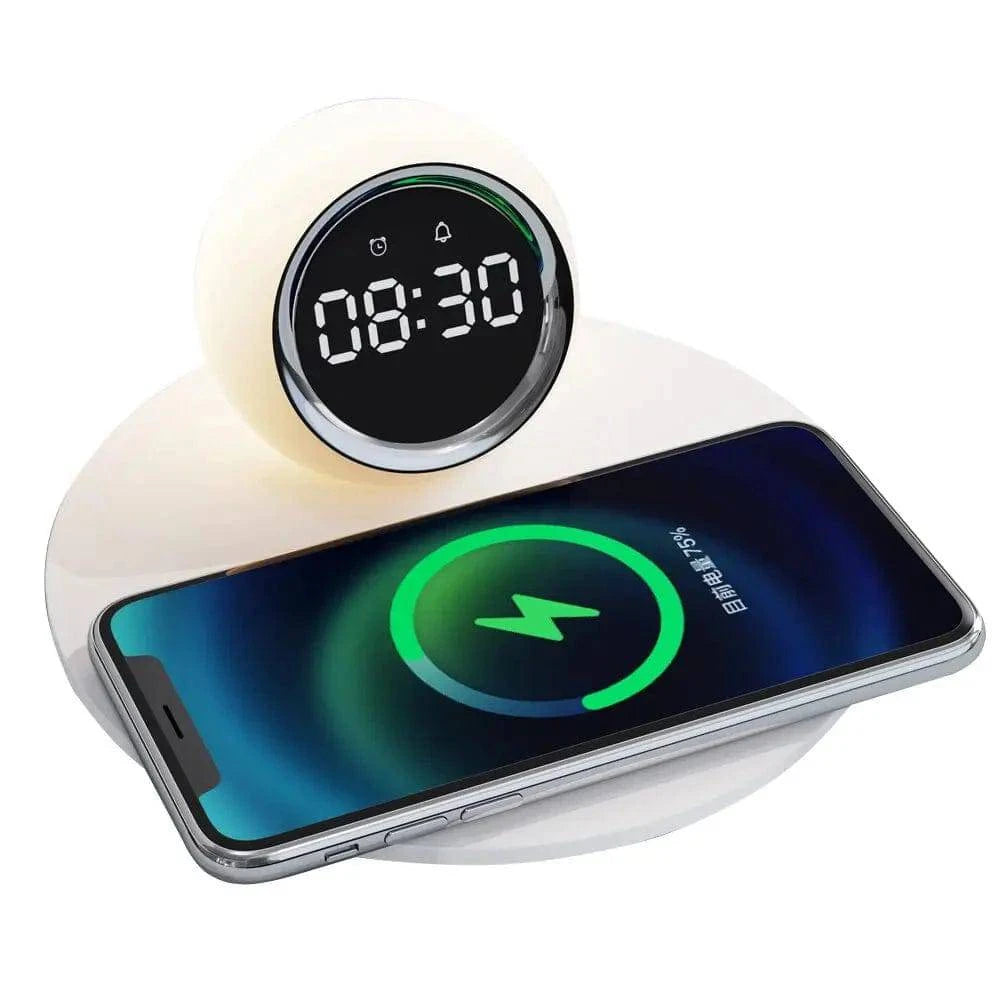 Illuminate Charge Pro 15W Wireless Charging Dock with Alarm Clock, LED Desk Lamp and Night Light for iPhone, Samsung, Xiaomi - Smart Shop (Online Store for wise shoppers) 