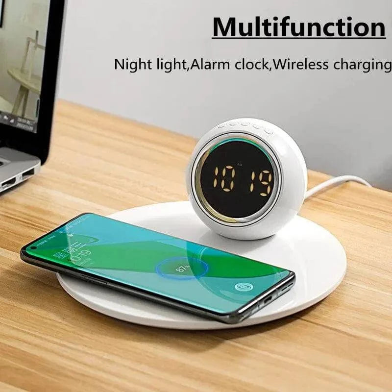 Illuminate Charge Pro 15W Wireless Charging Dock with Alarm Clock, LED Desk Lamp and Night Light for iPhone, Samsung, Xiaomi - Smart Shop (Online Store for wise shoppers) 